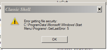 Classic Shell Uninstall Error.png