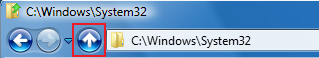 Titlebar: up button