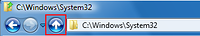 Titlebar: up button